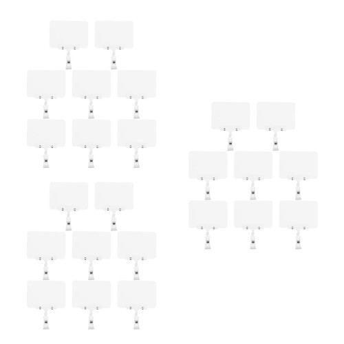 24Sets Compacte Wit PVC Prijskaart Houder Voor En Supermarktrek 1