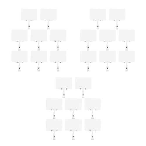 24Sets Compacte Wit PVC Prijskaart Houder Voor En Supermarktrek 2