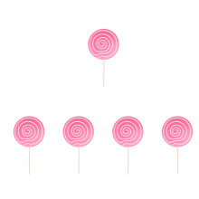 5St Hout Lollipop Fotoprops Roze Voor Kids Feest En Fotoshoot