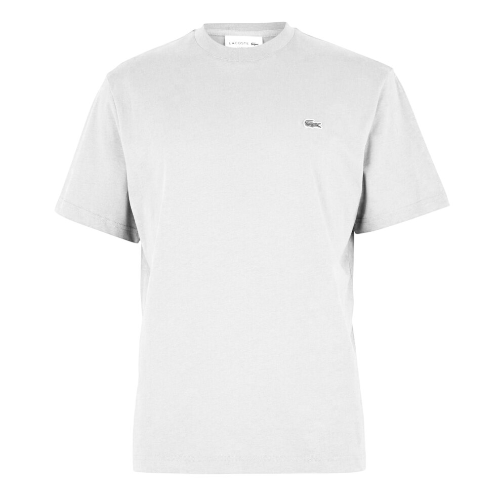 Lacoste (4Xl, ) Mens Embroidered Logo Premium Cotton T-Shirt White