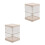 2Pièces Boîte Rotative Beige Multi-Couches Pour Cosmétiques 2