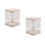 2Pièces Boîte Rotative Beige Multi-Couches Pour Cosmétiques 5