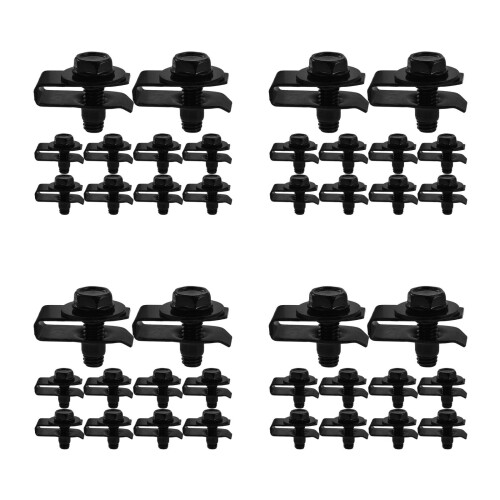 4Ensembles Clips U-Nut Métal Noir Kit Fixation Capsot Durable 1