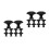 24Pièces Boutons De Zinc Noir Design Pour Armoire 2