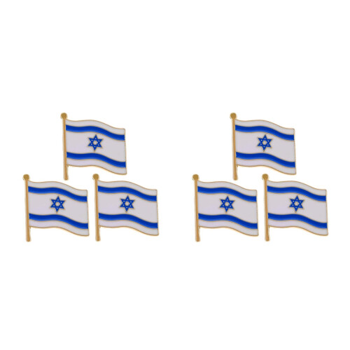 6St Israël Lapel Pins Legering Multi Kleuren Feest Accessoires 1