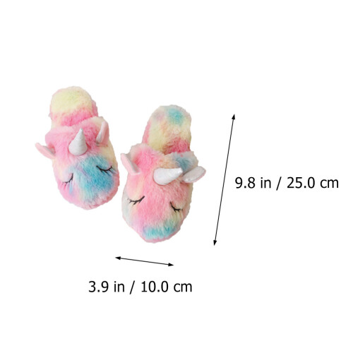 3Pièces Accessoires Licorne Peluche Pour Soirée Couleurs Vives 1