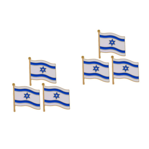 6St Israël Lapel Pins Legering Multi Kleuren Feest Accessoires 2