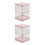 2St Multilayer Make-Up Organizer Roze Draaibaar Sieraden Box Desktop 3