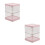 2St Multilayer Make-Up Organizer Roze Draaibaar Sieraden Box Desktop 6