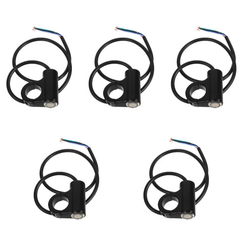 5St Zwart Motorfiets 7/8 Handlebar Switch Aluminium Lichtschakelaar 1