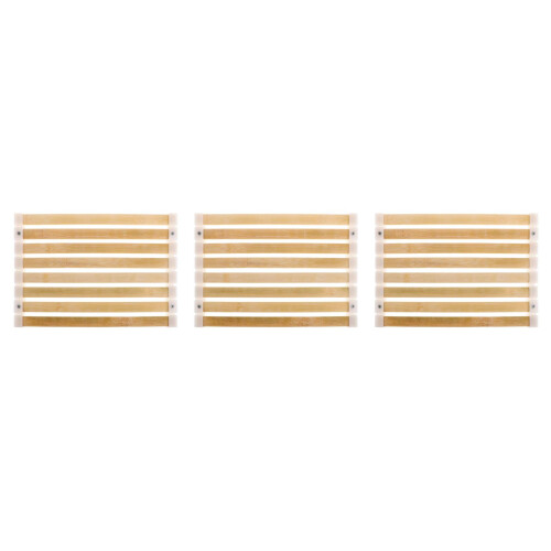3St Beige Bamboe Badmat Met Antislip, Hittebestendig En Drogend 2