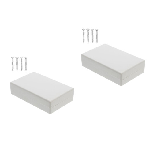 2St Draagbare ABS Plastic Opbergbox Lichtgrijs Voor Waardevolle Items 1