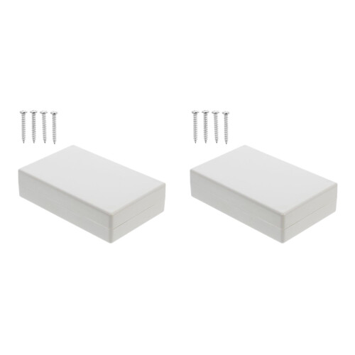 2St Draagbare ABS Plastic Opbergbox Lichtgrijs Voor Waardevolle Items 2