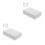2St Draagbare ABS Plastic Opbergbox Lichtgrijs Voor Waardevolle Items 4