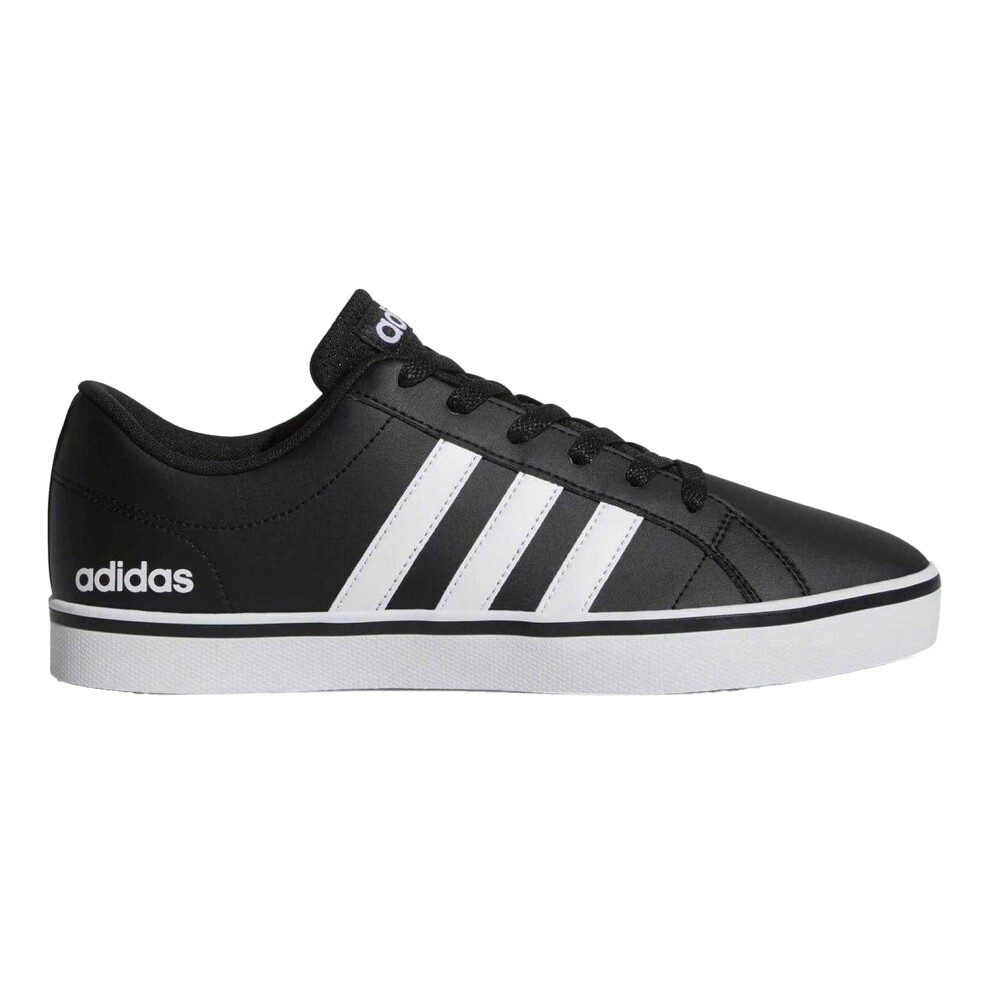 Adidas (7.5 Uk, Black/White) Mens Vs Pace 2.0 3 Stripes Trainers