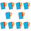 60Sets Gekleurde A6 Ringband Tabbladen 6-Rings Scheiders Schrijfbaar 3