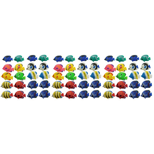 75St Mini Plastic Visjes Aquariumdecoratie Multi Kleuren Speelgoed 2