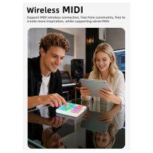 POCKET Wireless MIDI Pad Controller - 16 RGB Pads, , Portable Battery-Powered for Music Production