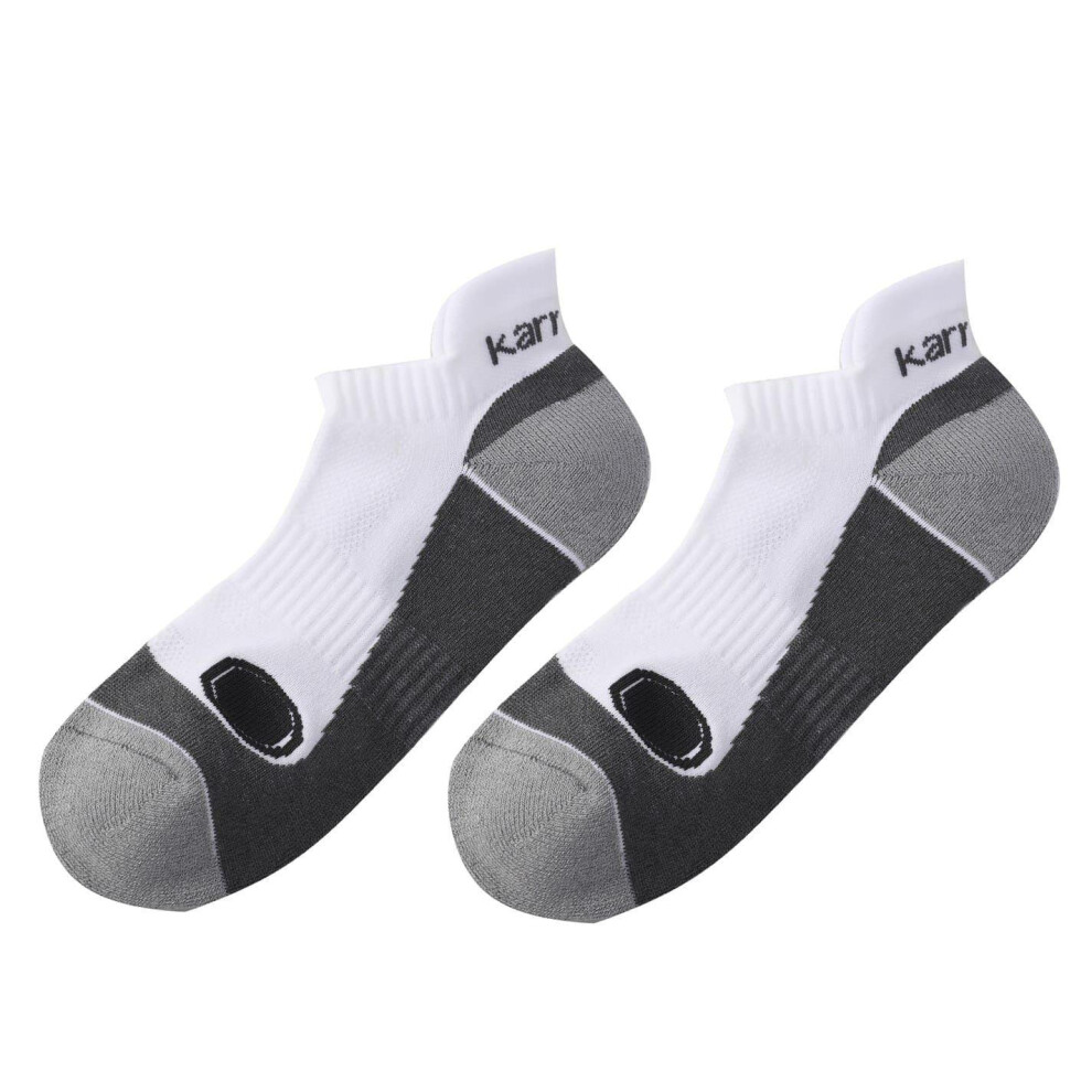 Karrimor (7 Uk-11 Uk, White/Grey-White) Mens Trainer Socks (Pack Of 2)