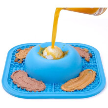 Slow Feeder Dog Bowls & Lick Mat for Liquid and Thick Treat, Anti-Slip Dog Lick Bowl with Interactive Rolling