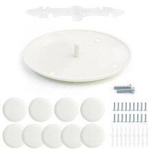 10-Pack Round Ceiling Hole Cover Plate, 3-1/2 and 5 Inch, for Octagonal and Round Electrical Boxes