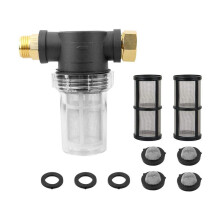 Garden Hose Inlet Filter for High Pressure Washer, Sediment Filter Attachment, 3PCS O-Ring and 4PCS Filter Hose Washer