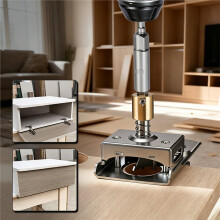 35mm Woodworking Hole Opening Hinge Boring Jig, Easy Accurate Drilling for Cabinet Door Hinge Installation