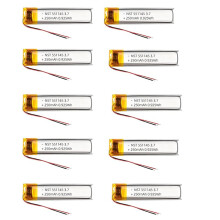 10 Stück 3,7 V 551145 250 MAh Polymer-Lithium-Akku für TWS Wireless -Kopfhörer I7 I8 I9 I10