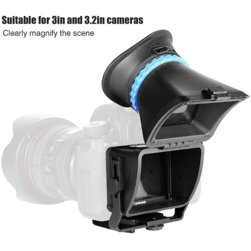 Visor de Tela para Câmera DSLR/Filmadora com Tela LCD de 3 Polegadas/3,2 Polegadas, Visor Universal para Câmeras SLR