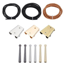 3 Sets Bolo Tie Finding Sets, 3 Colors Bolo Tie Tips Replacement End Caps Kit, Metal Bolo Cap Buckle, Bolo Tie Tips