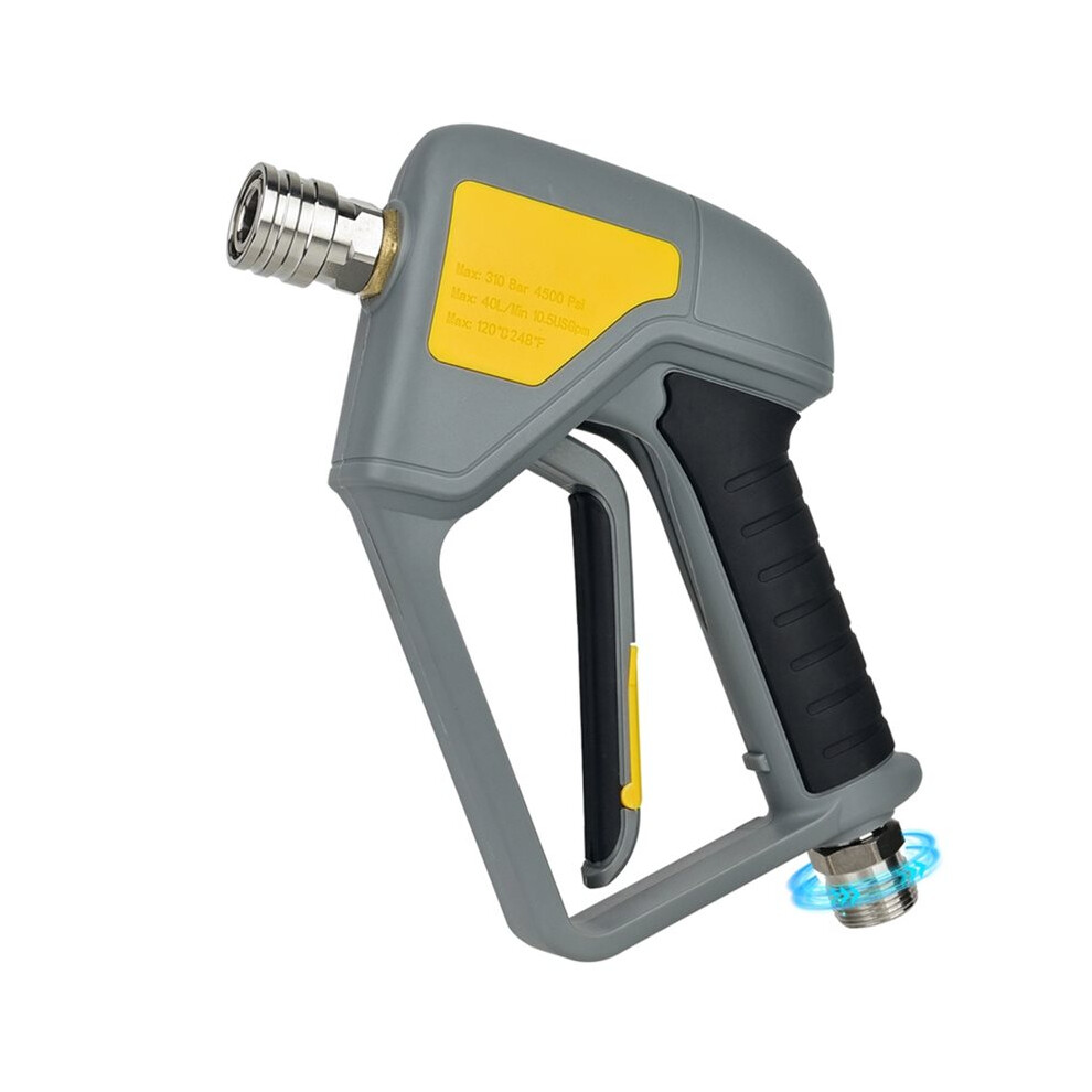 Pressure Washer Spray Water Gun With M22-14Mm Inlet Male Swivel & 1/4" Quick Connector For Nozzles, Wand, Foam Cannon 4712778231499
