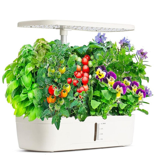 Advanced Indoor Hydroponics System: LED Grow Light,  Water Pump, 12 Pods - White US Plug 2
