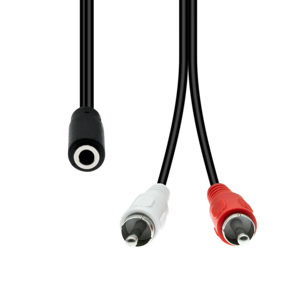 Proxtend Mini-Jack 3-Pin To 2 X Rca Cable F-M 20Cm Black 5714590026504