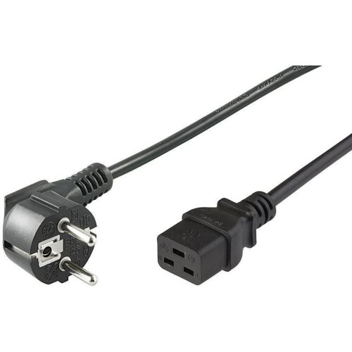 MicroConnect Power Cord Schuko Angled - C19 1m