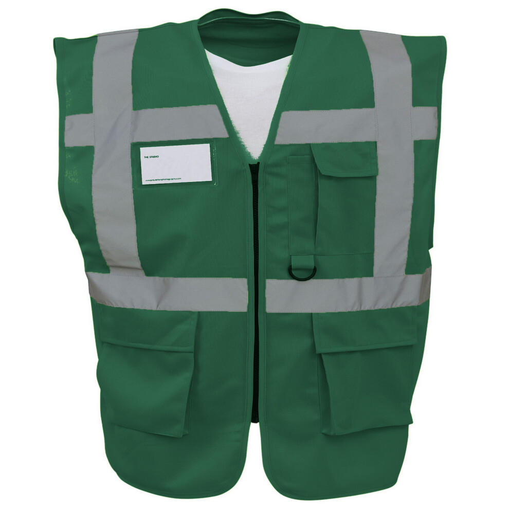 (M, Paramedic Green) Yoko Hi-Vis Premium Executive/Manager Waistcoat / Jacket 5057819188752