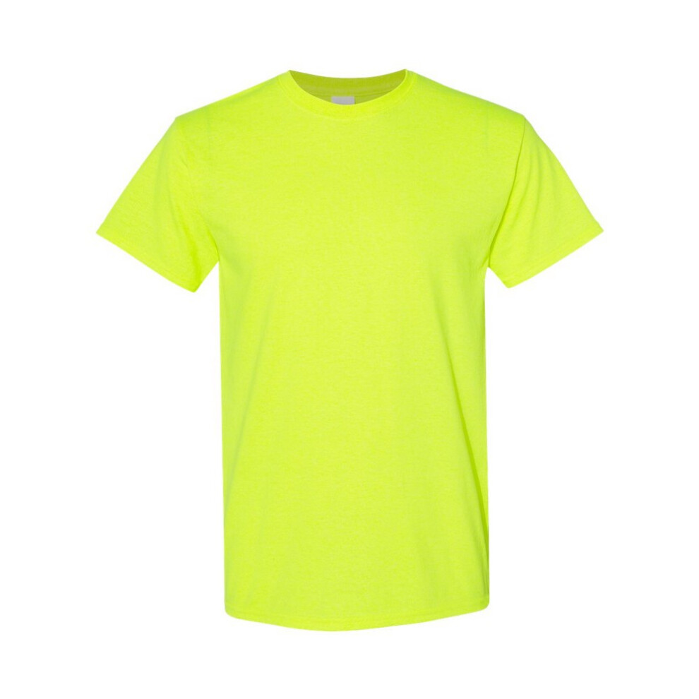 Gildan (5Xl, Safety Green) Mens Heavy Cotton T-Shirt Green,Grey