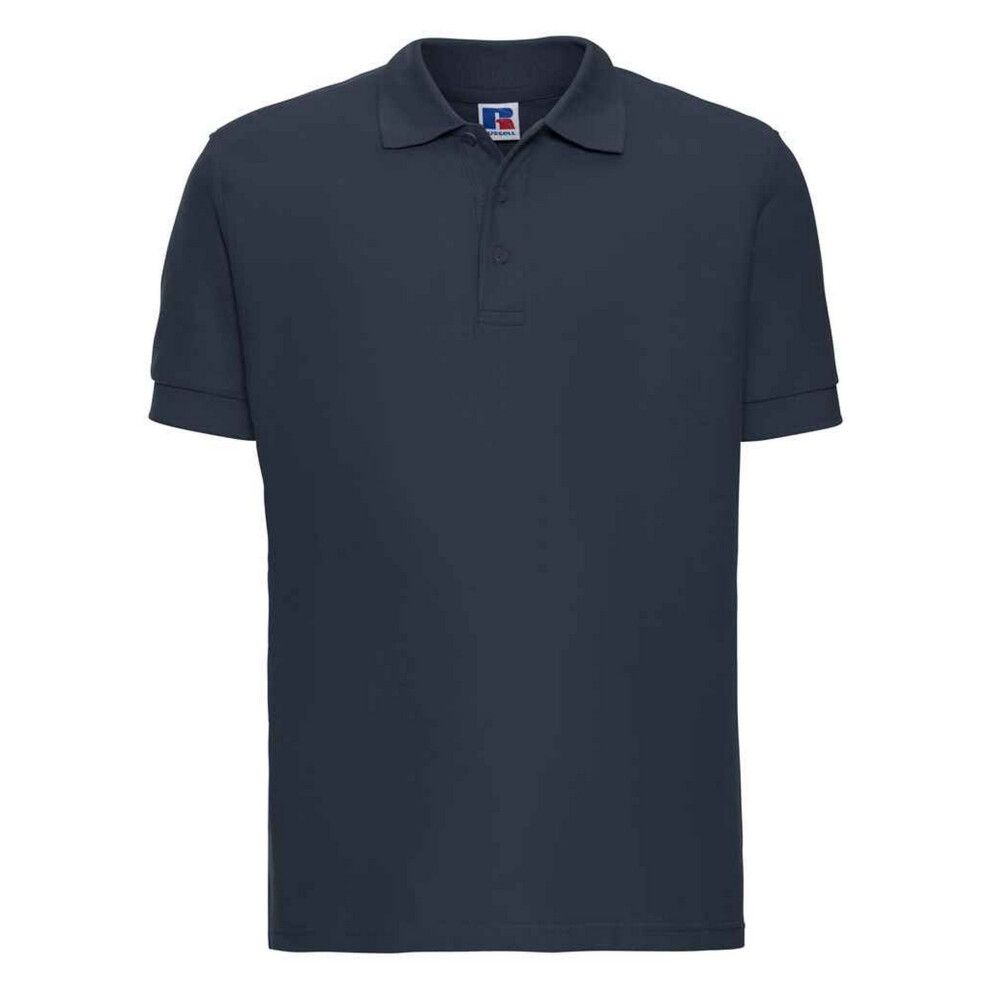 Russell (4Xl, French Navy) Mens Ultimate Cotton Pique Polo Shirt Blue,Multicoloured