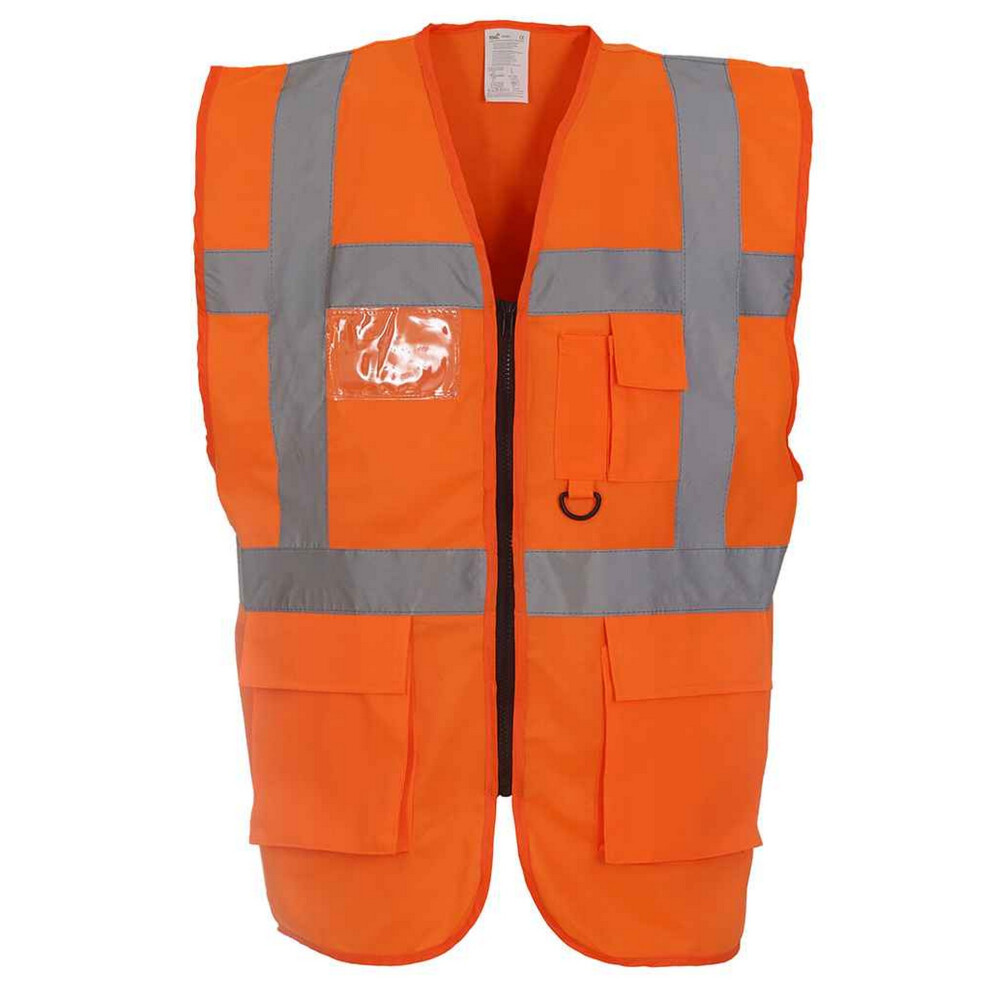 (3Xl, Orange) Yoko Unisex Adult Executive Hi-Vis Waistcoat 5063527581167