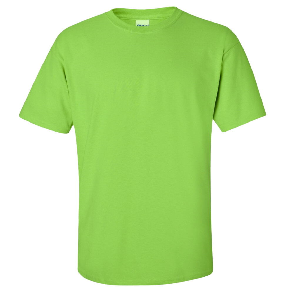 Gildan (Xl, Lime) Mens Ultra Cotton Short Sleeve T-Shirt Multicoloured