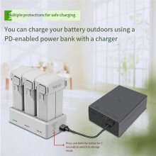 For 5 Pro/ 4 Pro/ 3 Pro Battery Charger 3Channel Two-Way Charging Hub Drone Accessories EU Plug