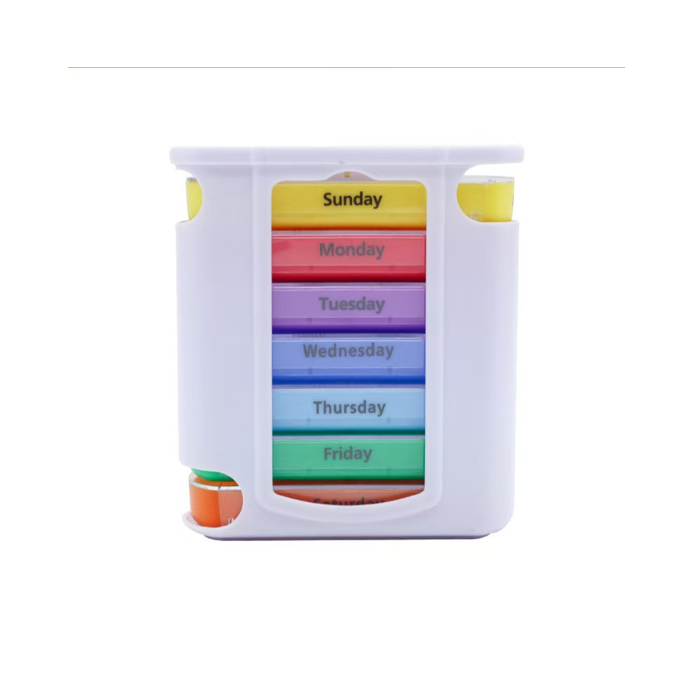 Stoyotu 28 Grid Weekly Pill Organizer 4 Times A Day With 7 Daily Large Pill Box Cases To Hold Fish Oils Vitamins Pills Organizer Case