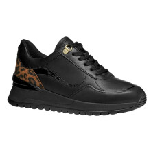 (4 UK, Black) Geox Womens/Ladies Desya Nappa Leather Trainers