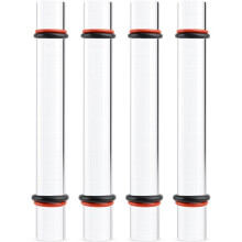 4-Piece Polymer Clay Acrylic Rolling Pin Set - Clear Slab Roller Tools with Thickness Rings for DIY