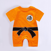 (Wu,59cm/23.23in)Body bébé Dragon Ball Son Goku combinaison manches courtes imprimé cadeau pyjama