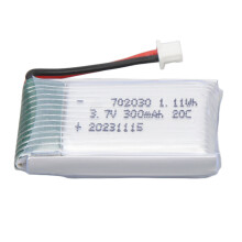 702030 3,7V 300mAh 20C LiPo-Batterie 7x20x30mm
