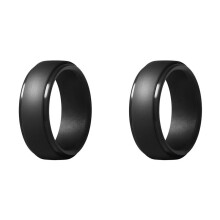2 Piezas 8 mm Populares Anillos Negros de Silicona para Hombres y Mujeres, Anillo de Bodas de Goma, Anillo Deportivo Ambiental 11