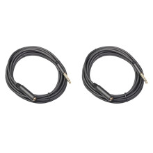 2st 1/4 TRS 6.35MM Male Naar 6.35MM Female Stereo Verlengkabel Vergulde Hoofdtelefoon Verlengkabel Snoer 180cm