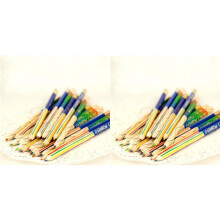 100Pcs Rainbow Color Pencil 4 in 1 Colored Pencils for Drawing Painting Stationery