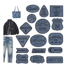 16-teiliges Set bestickter selbstklebender Patches zum Selbermachen für Kleidung