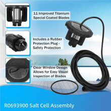 Cellule de Sel de Remplacement Améliorée R0693900 pour Jandy Pro Series TruClear 11K et 11KU, Joint Étanche, Durée de Vie de de 8 000 Heures